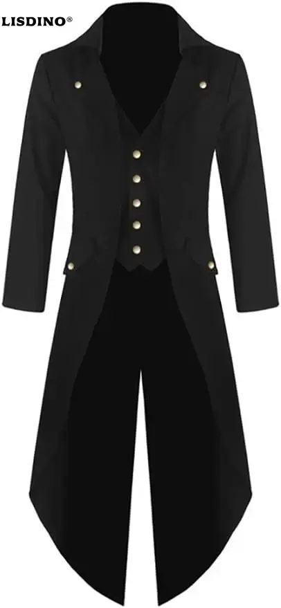 Vintage Fashion Jacket - Chaqueta gótica Steampunk para hombre, abrigo