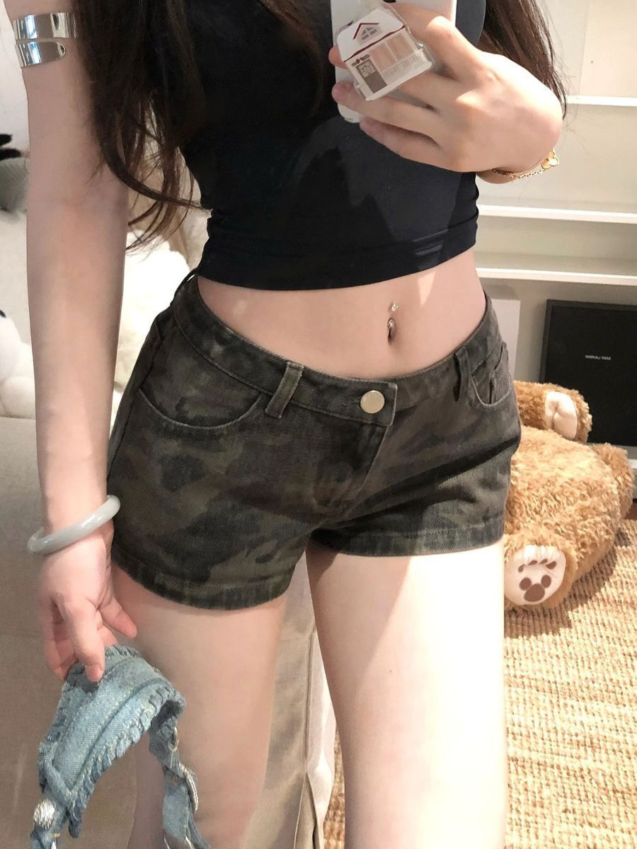 Vintage Y2K - Shorts de Mezclilla Camuflaje Y2K de
