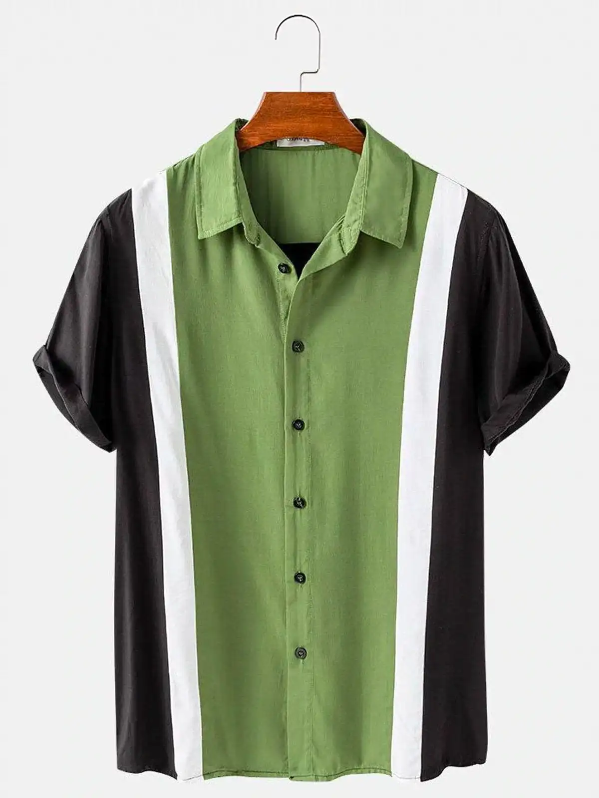 Bowling Shirt Camp - Camisa clásica dos tonos Charlie Sheen