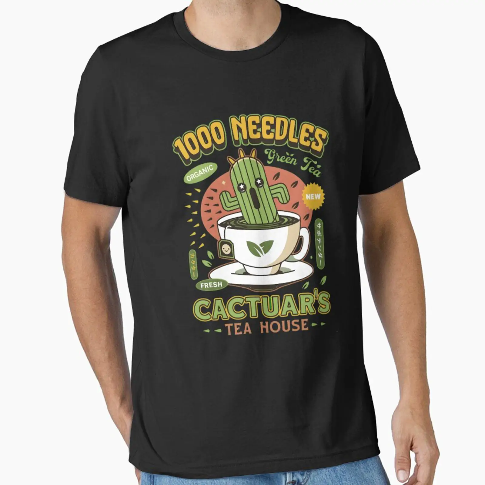 Vintage Fashion Ads - Camiseta Cactuar 1000 Needles Organic Green