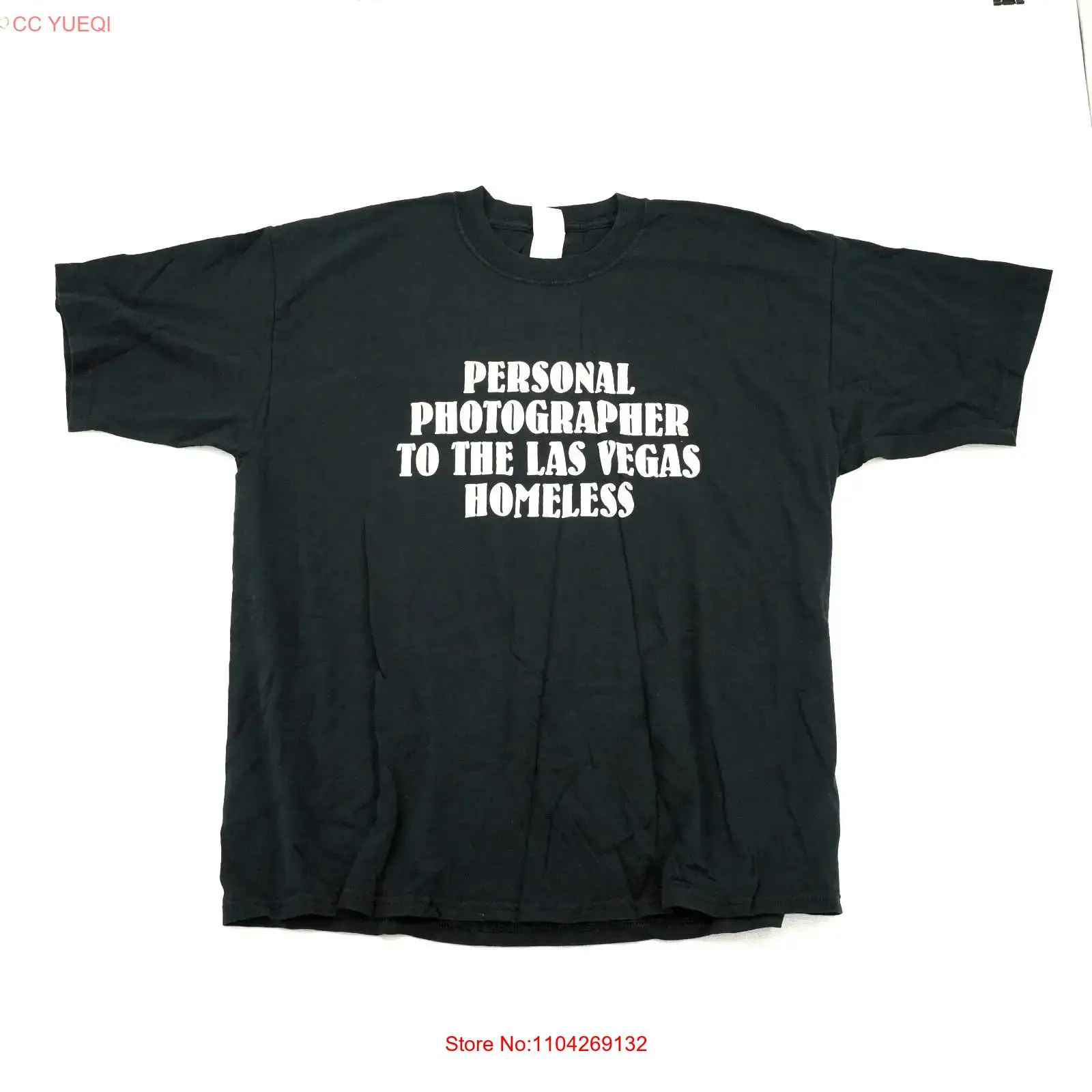 Vintage Vegas Fashion - Camiseta negra con estampado de fotógrafo