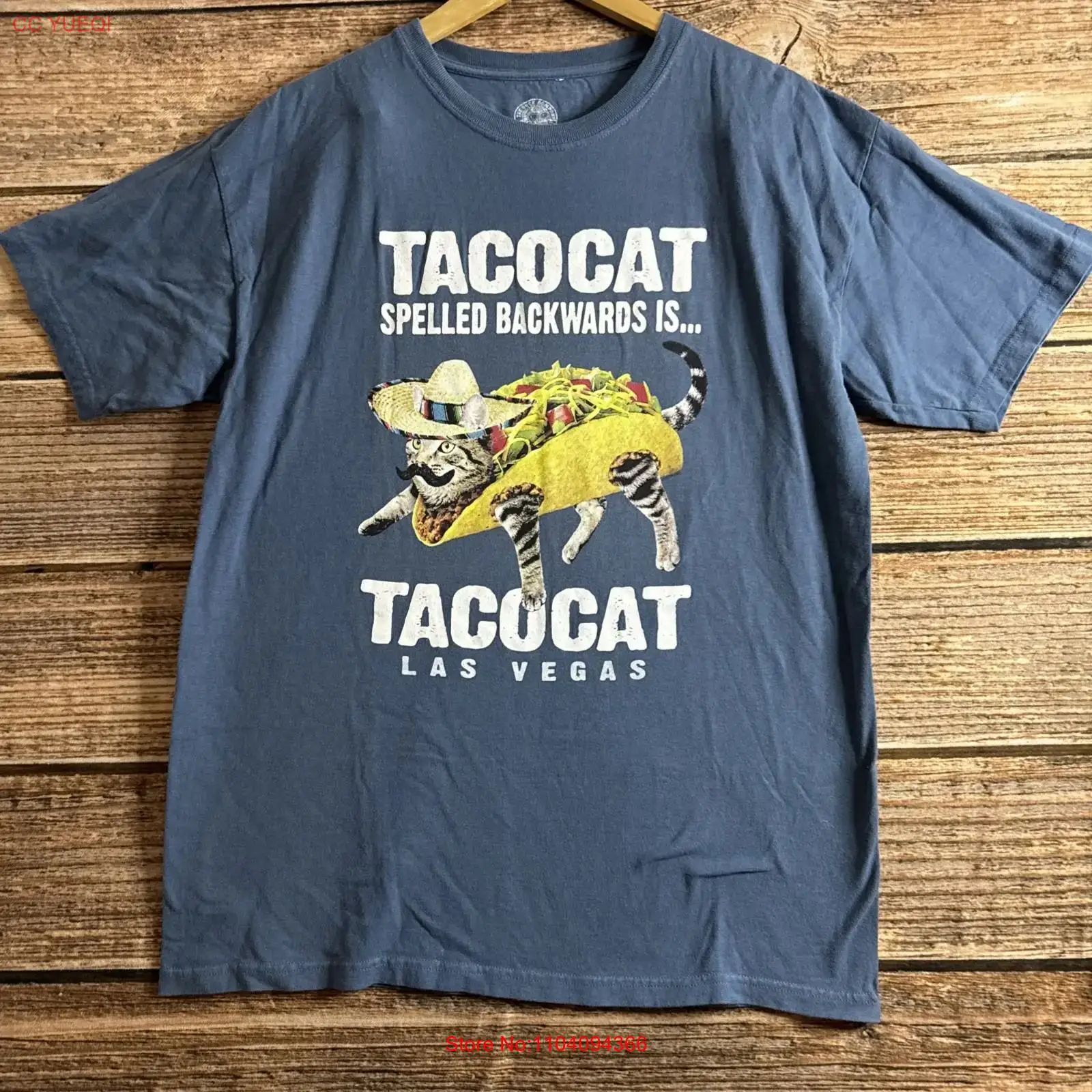 Vintage Vegas Fashion - Camiseta TacoCat Spelled Backwards is Las