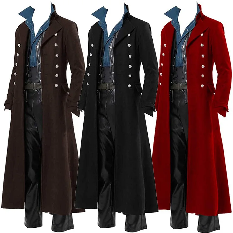 Vintage Fashion Jacket - Disfraz de Pirata Medieval para Hombre,