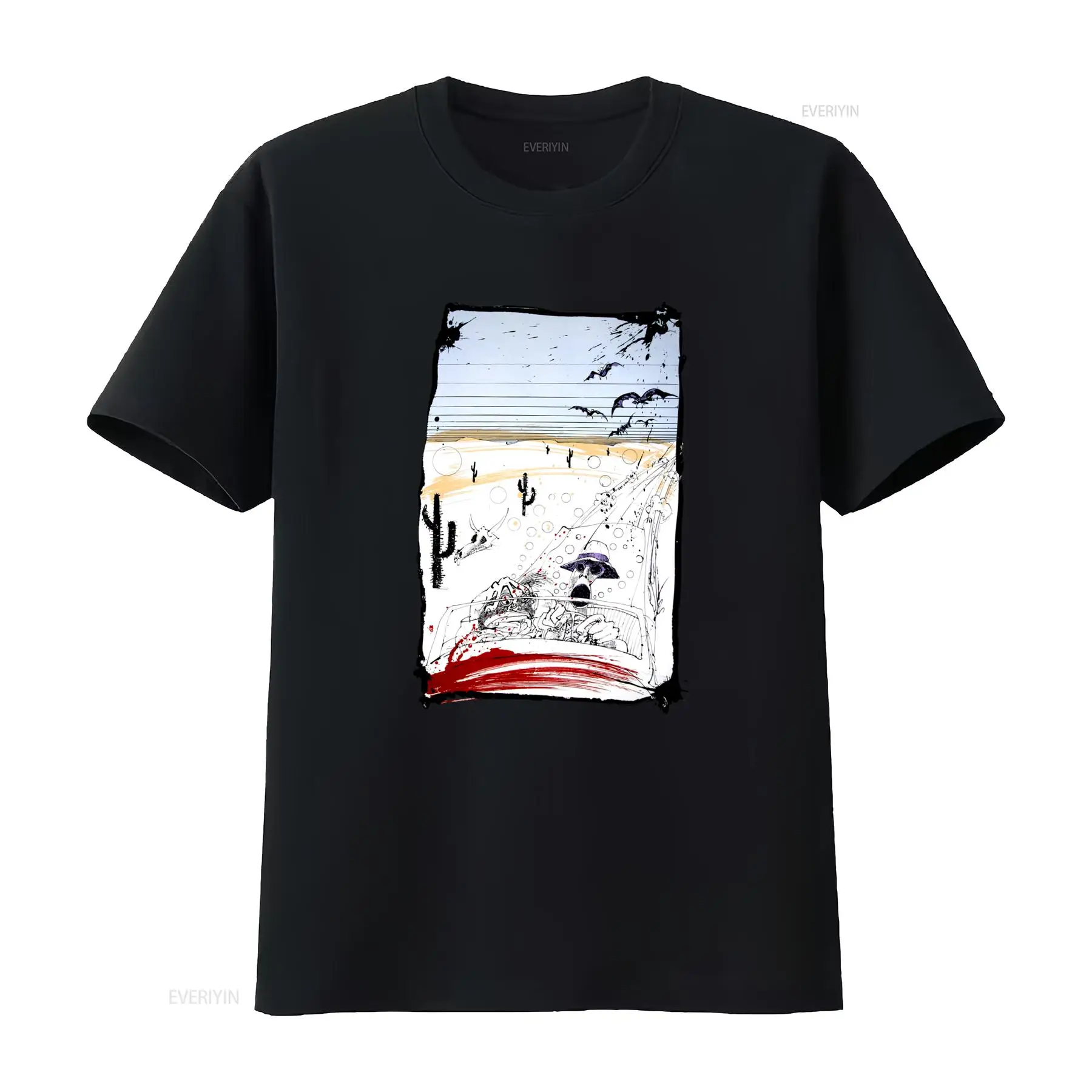 Vintage Vegas Fashion - Camiseta Artística Vintage Fear And Loathing