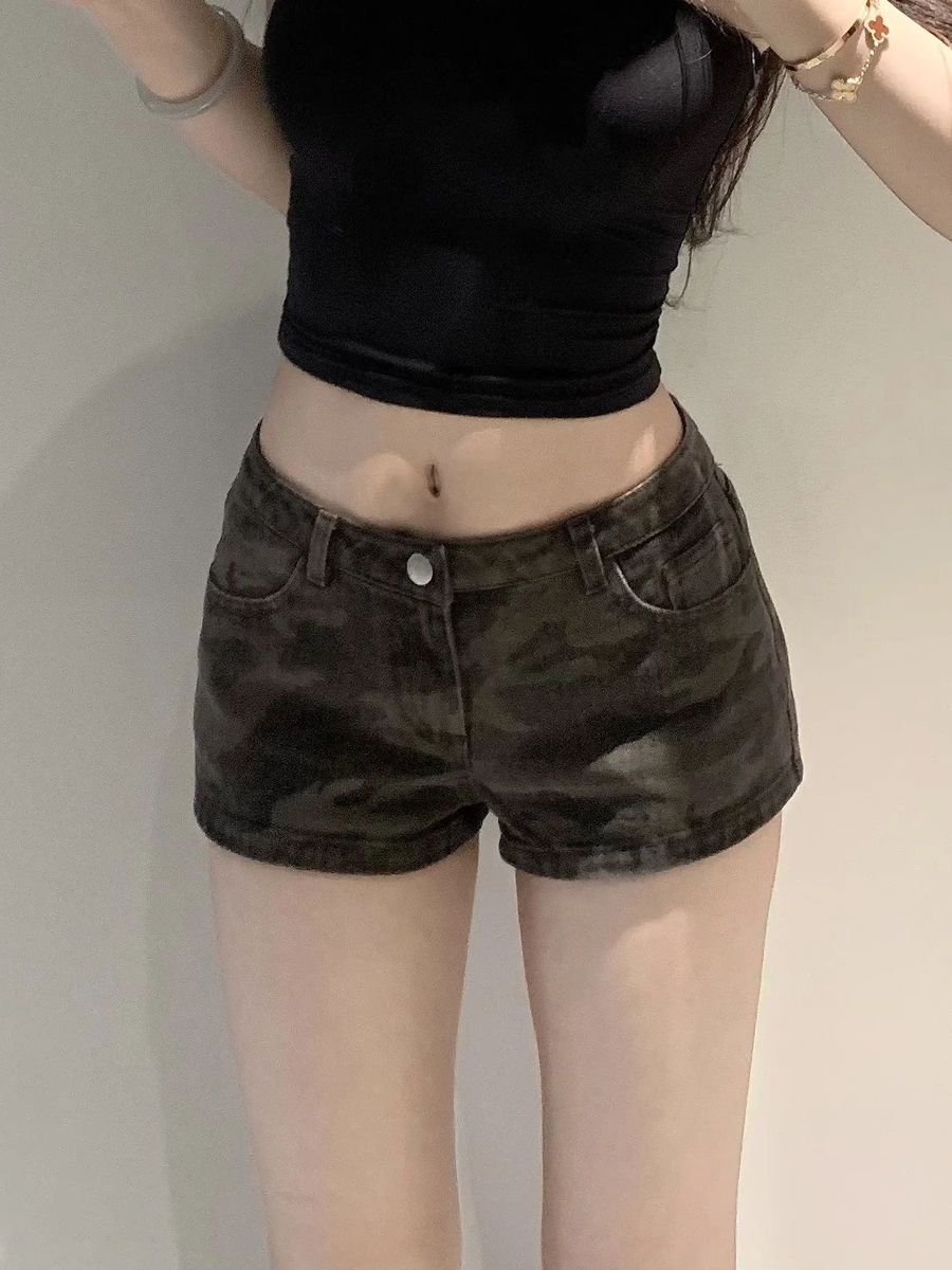 Shorts de Mezclilla Camuflaje  - Vintage Y2K reseña y precio