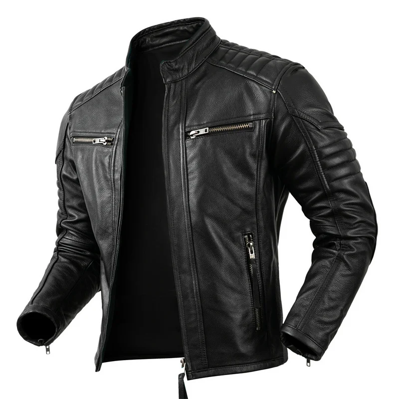 Abrigo de cuero Vintage inform - Vintage Fashion Outfits Men reseña y precio