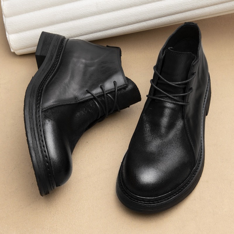 Botas de cuero genuino vintage - Vintage Fashion Luxury reseña y precio