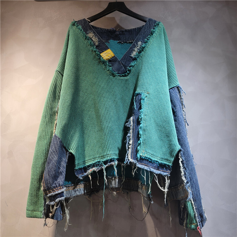 WTHT moda mujer Denim empalmad - Vintage Fashion Influencers reseña y precio