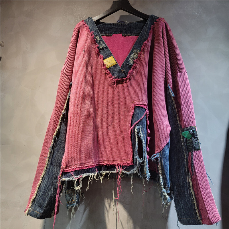 WTHT moda mujer Denim empalmad - Vintage Fashion Influencers reseña y precio