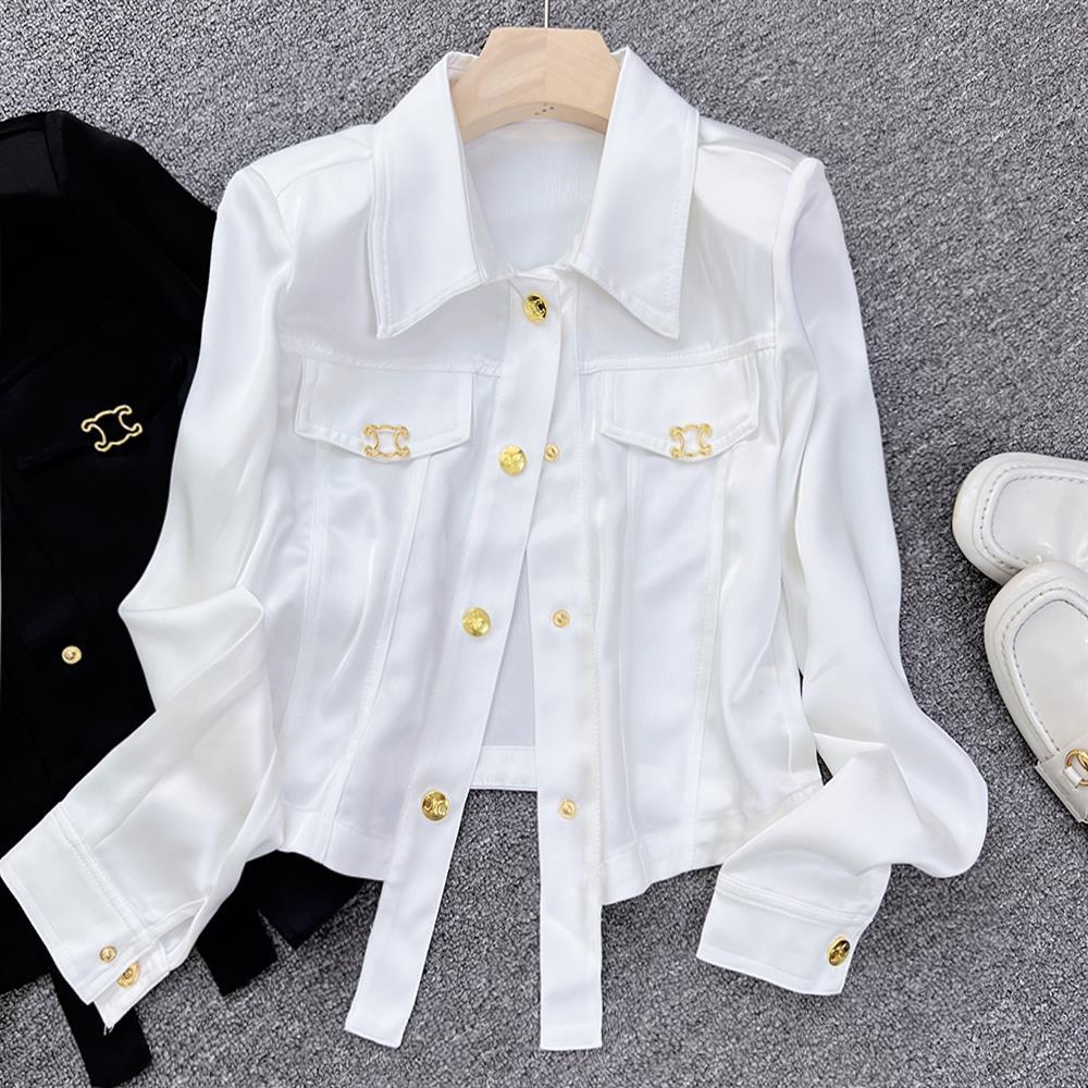 Blusa de satén elegante france - Vintage Fashion Jacket reseña y precio